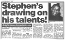 Stephens drawing on his talents
