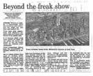 Beyond the freak show