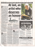 At last, an artist who deserves an honour