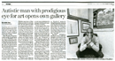 Autistic man with prodigious eye for art opens own gallery