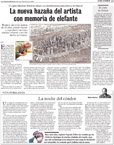 La nueva hazana del artista con memoria de elefante