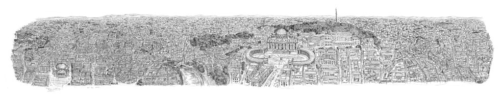 Stephen Wiltshire's Rome Panorama drawing - The Stephen Wiltshire Gallery