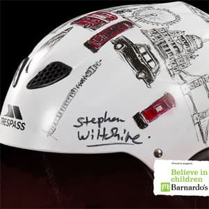 Unique Custom Designed Ski Helmet by Stephen Wiltshire
