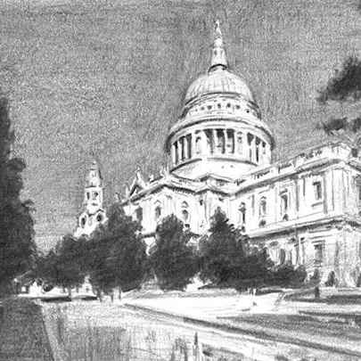 Drawing of St Pauls Cathedral 2014