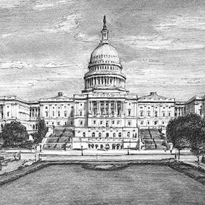 Drawing of Capitol Hill