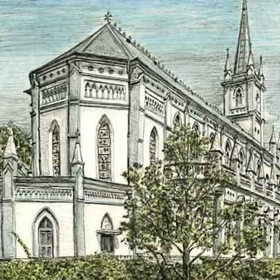 Drawing of Chijmes, Singapore