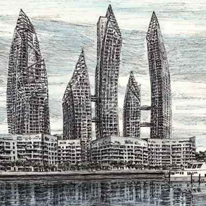 Reflections, Singapore - Original Drawings