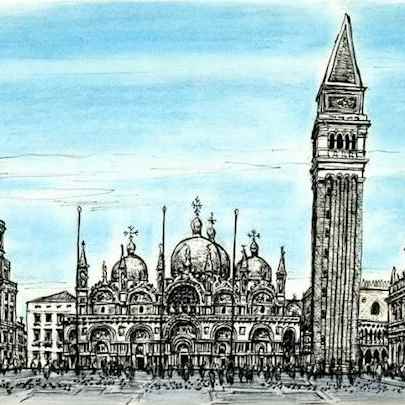 St Marks Square - San Marco - Original Drawings