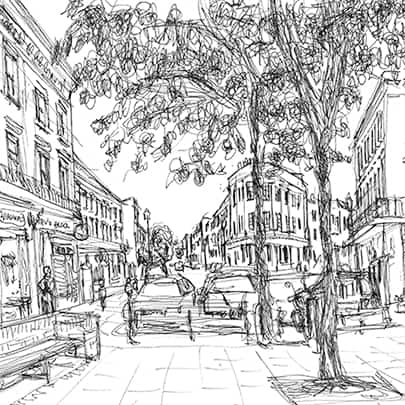 Drawing of Notting Hill