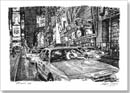 New York taxis at Times Square