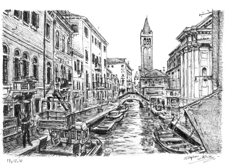 Venice, Italy - Original Drawings and Prints for Sale