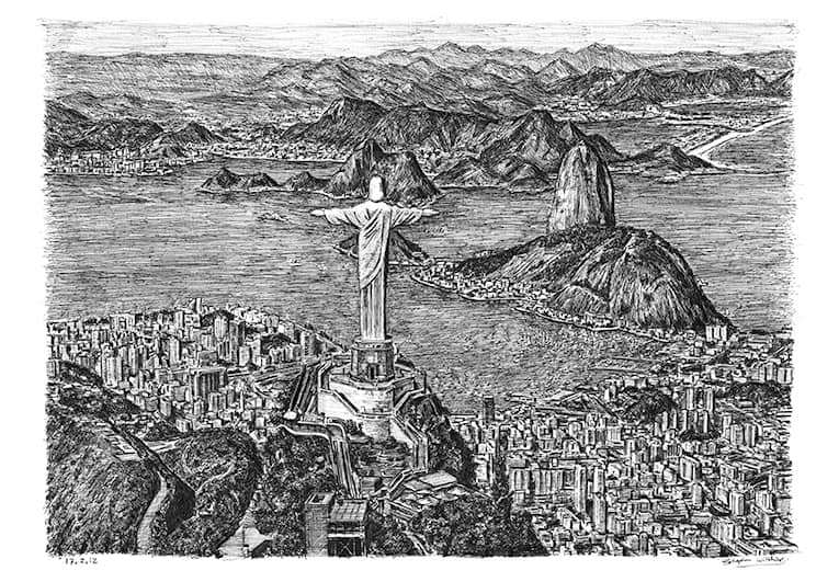 Rio de Janeiro - Original Drawings and Prints for Sale
