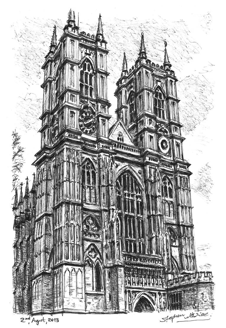 Westminster Abbey - Original Drawings and Prints for Sale
