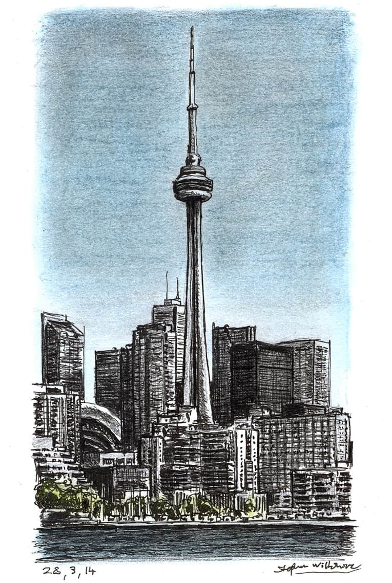 CN Tower, Toronto Original drawings, prints and limited editions by