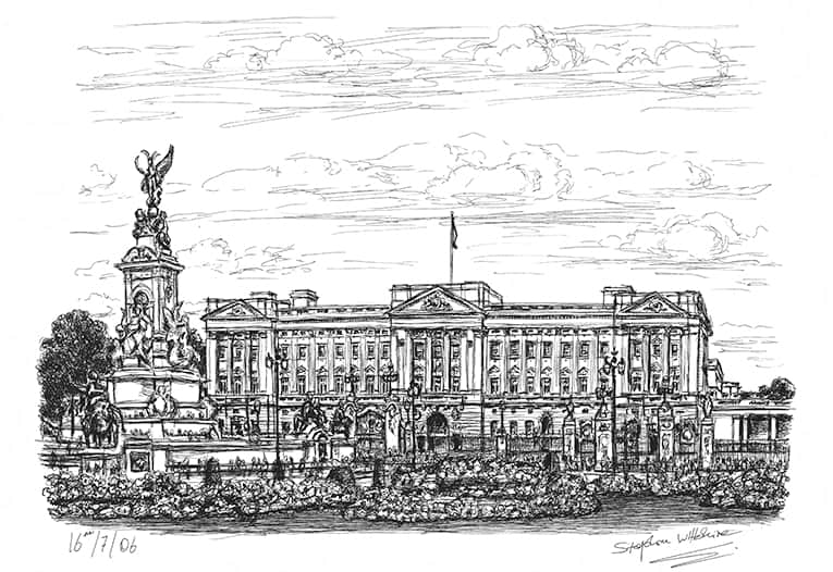 Buckingham Palace Original drawings, prints and limited editions by
