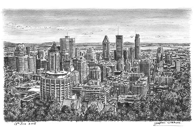 Downtown Montreal - Original Drawings and Prints for Sale