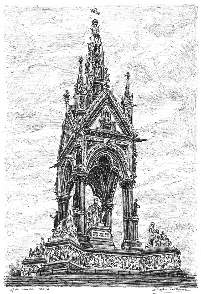 The Albert Memorial - Original Drawings and Prints for Sale