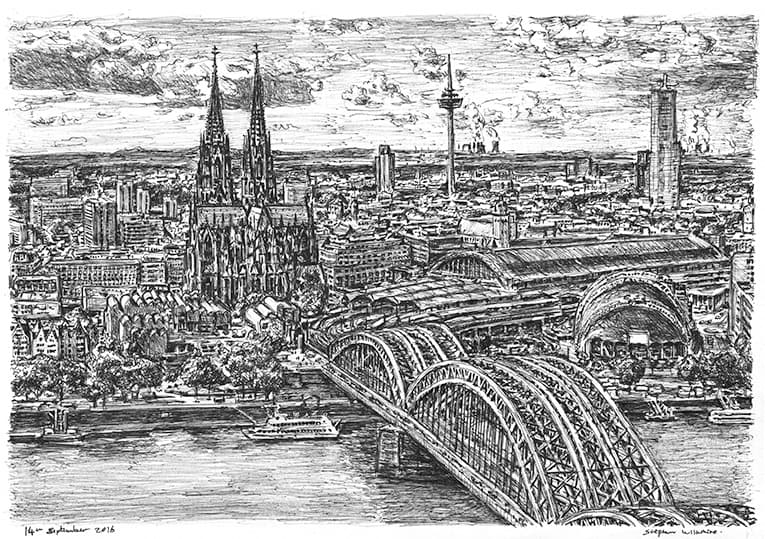 Cologne, Germany - Original Drawings and Prints for Sale