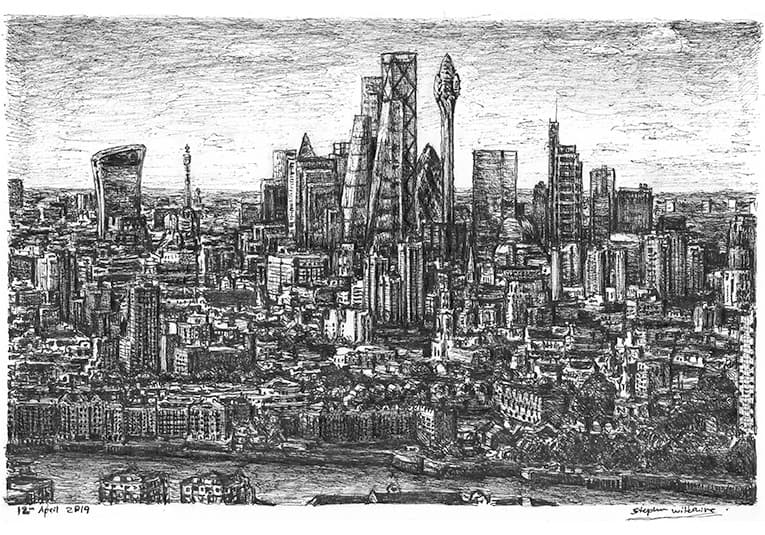 Tulip Tower, City of London - Original Drawings and Prints for Sale