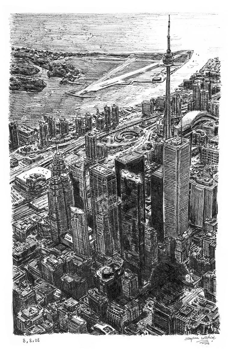 Toronto Skyline - Original Drawings and Prints for Sale