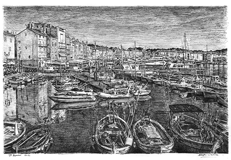 Saint Tropez - Original Drawings and Prints for Sale