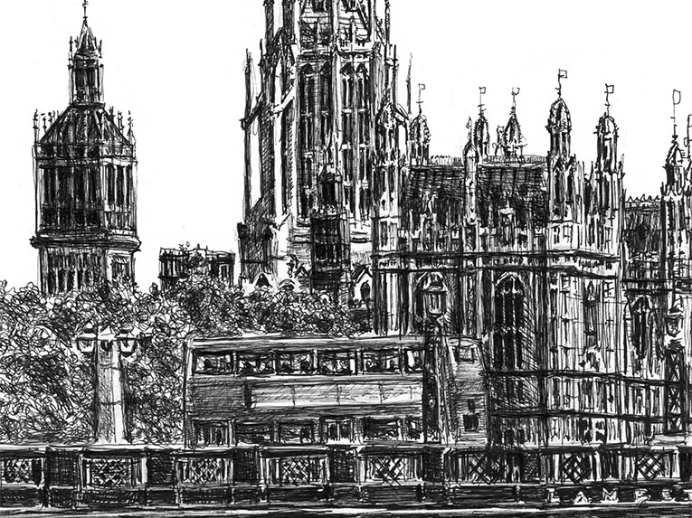 Houses of Parliament - Original drawings, prints and limited editions