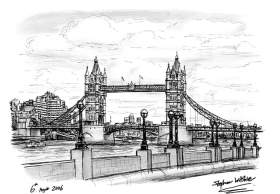 Tower Bridge 2006 with White mount (A4) in Cushioned Black frame for A4 mounts (C59)