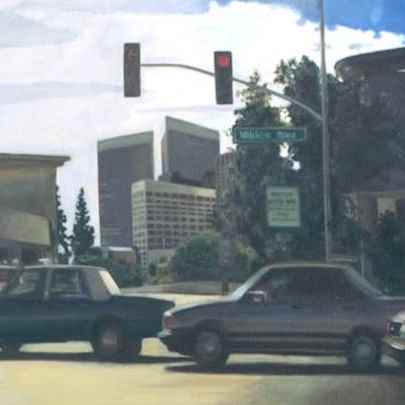 The Artwork Los Angeles traffic, Oil on canvas