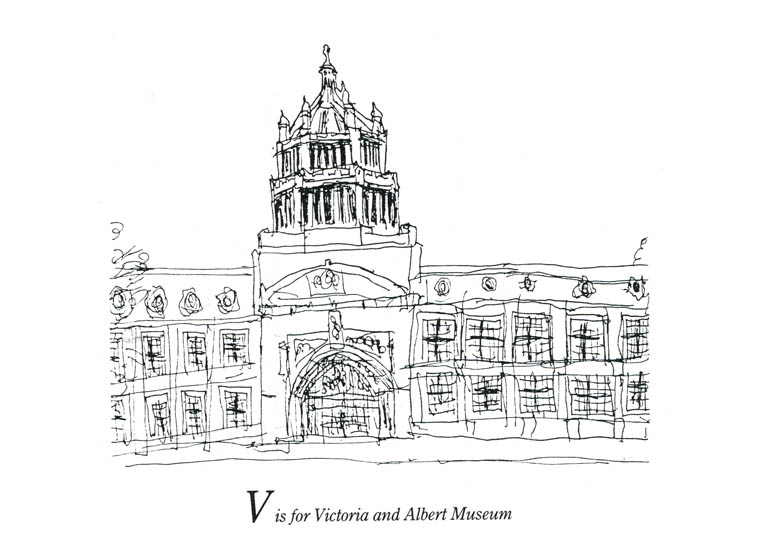 Original London Alphabet - V for Victoria and Albert Museum
