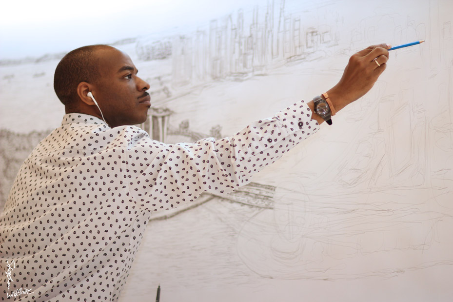 Artist at work - Stephen Wiltshire