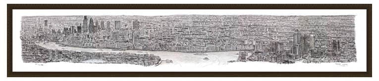 1m Framed London Panorama print