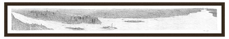 2m Framed New York Panorama print