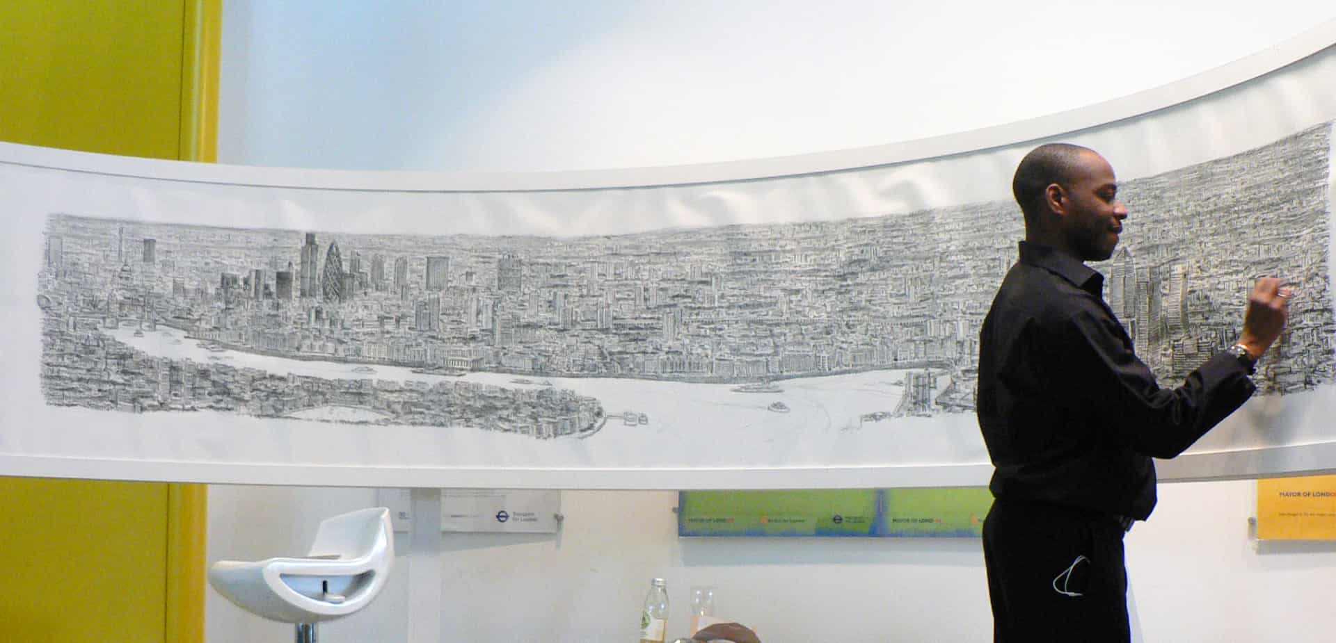 Stephen Wiltshire draws London Panorama