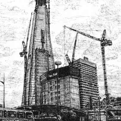 The Artwork Construction of Shard of Glass (London)