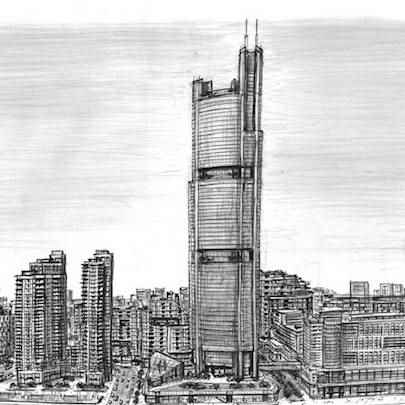 The Artwork Shardsworld Tower (imaginary drawing)