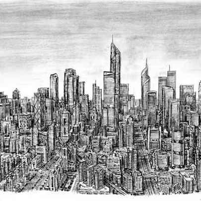 The Artwork Imaginary Skyline (an ideal city)