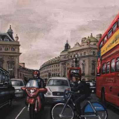 The Artwork Piccadilly Circus - oil on canvas