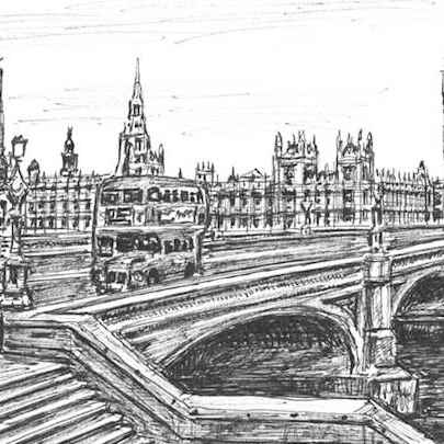 The Artwork Houses of Parliament from Westminster Bridge (London)