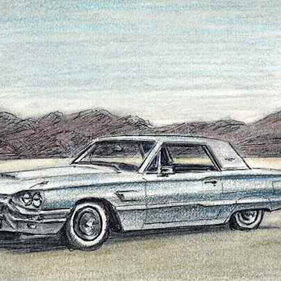 The Artwork 1965 Ford Thunderbird hard top