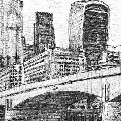 The Artwork 22 Bishopsgate and Walkie Talkie at London Bridge