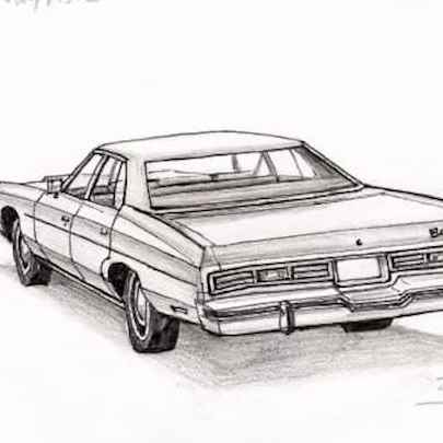 The Artwork 1975 Chevy Impala Sedan