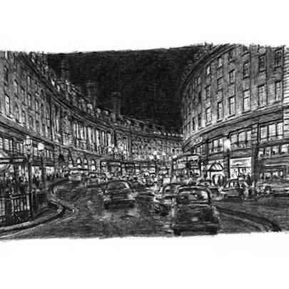 The Artwork Regent Street at night