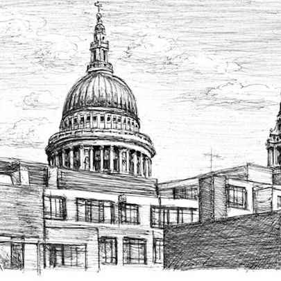 The Artwork View of St Pauls from Fleet street