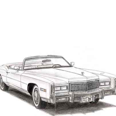 The Artwork 1975 Cadillac Eldorado Convertible