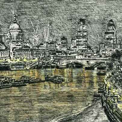 The Artwork St Pauls and London Skyline at night