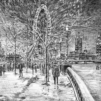 The Artwork Winter scene at the Southbank