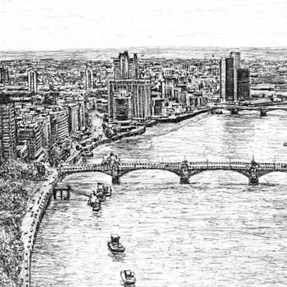 The Artwork Aerial view of River Thames