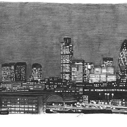 The Artwork London City Skyline at night