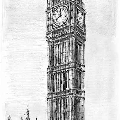 The Artwork Elizabeth Tower, Big Ben, London