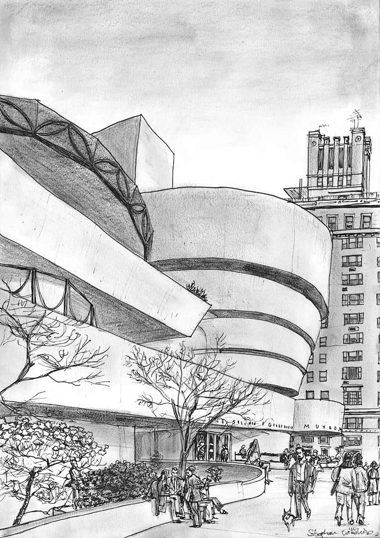 Buy the Original Drawing of Guggenheim Museum in New York